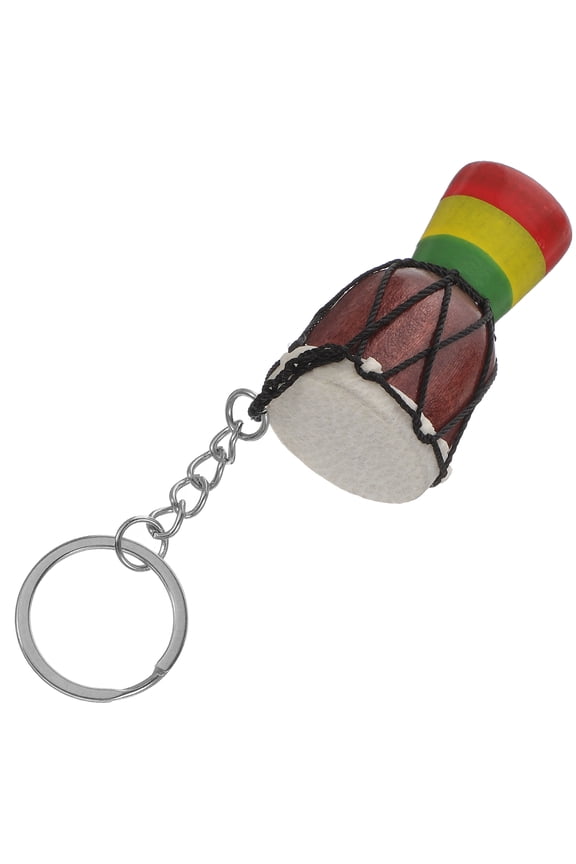 Retro Drum Pendant Key Chain Ornament with Assorted Colors for Backpack and Bag Hanging