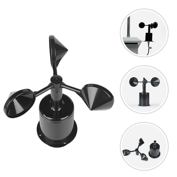 FRCOLOR Durable ABS Wind Direction Indicator for Protective Use Black Long Lasting 2pcs 5.9x3.1in