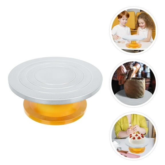 FRCOLOR Durable Clay Turntable for Home Use with Rotating Bearing and Assorted Color, Plastic Steel, Small Size