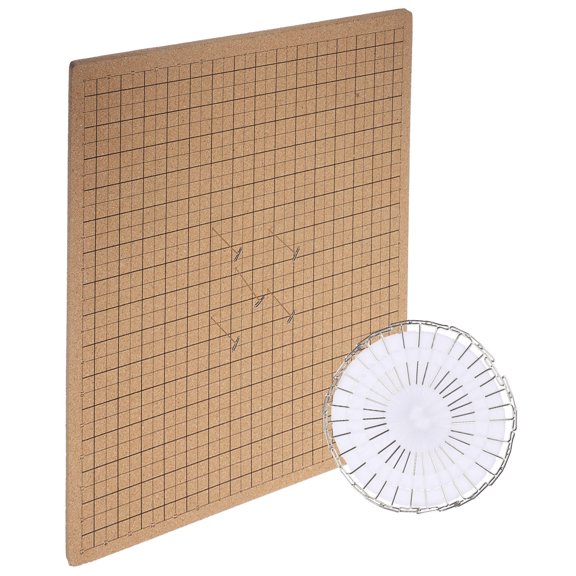 FRCOLOR Durable Cork Macrame Board with T Pins for DIY Jewelry Craft Projects Chocolate Size 11.5 x 15.5 Inches