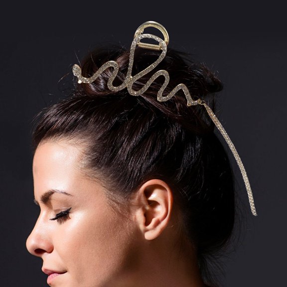 FRCOLOR Durable Fashionable Hair Claw Clips with Tassel Chain Non Slip Alloy Material Assorted Color