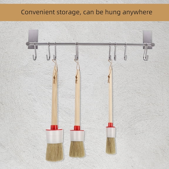 FRCOLOR Durable Synthetic Paint Brushes Set for Home Use with Comfortable Wooden Handles  Assorted Colors 3pcs