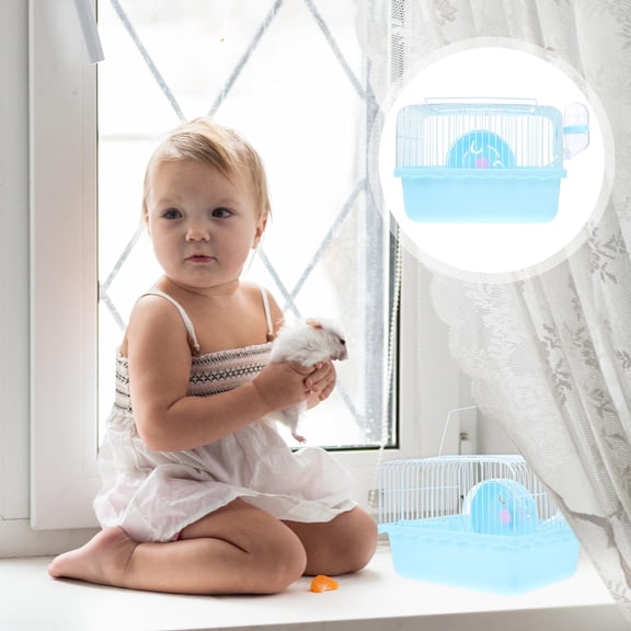 FRCOLOR  Dwarf Hamster Cage House Handcage Chinchilla Portable Travel