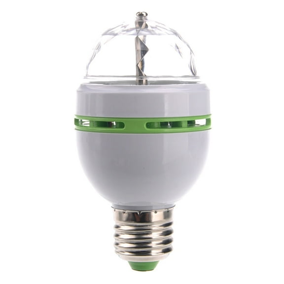 FRCOLOR E27 3W AC85-260V 3-LED Rotating RGB LED Spot Lamp Light Bulb LED Party Light