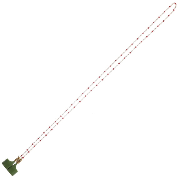 FRCOLOR Earbuds Lanyard Fitness Earphone Chain Men and Women 30X2.5X1.3CM Red