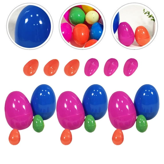 TAILTOSS Easter Egg Plastic Assorted Color Egg Decorating for Festivals 18Pcs