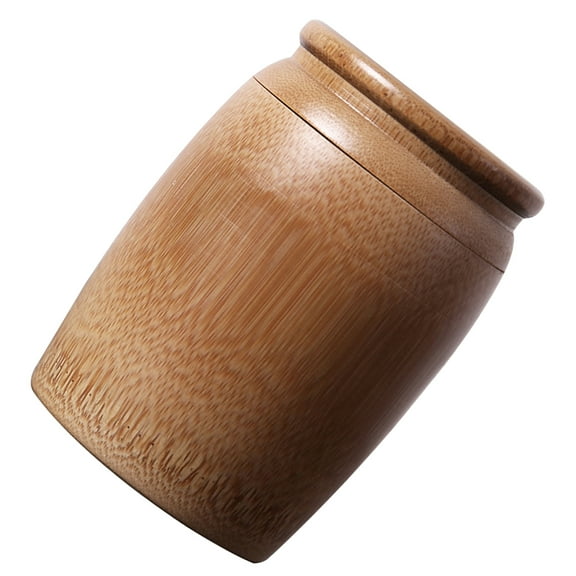FRCOLOR Ecofriendly Bamboo Tea Storage Container with Sealed Lid for Home Kitchen Use 1PC Light Brown PP Material