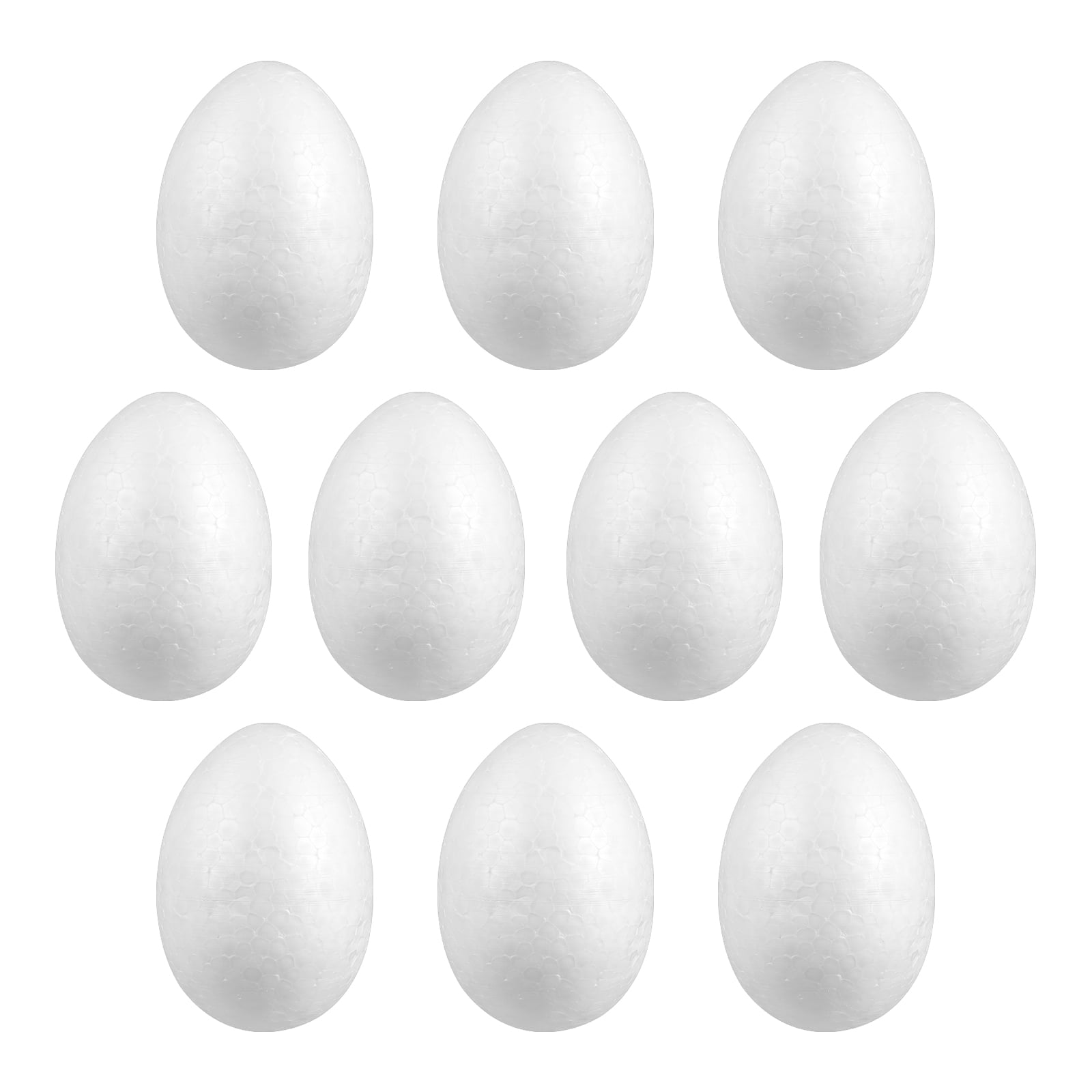 FRCOLOR Egg eggs egg white balls 10 Eggs Decorative White Color Party Supplies DIY Eggs Party Crafts for Holiday Festival,3.94"X2.56"X2.56"