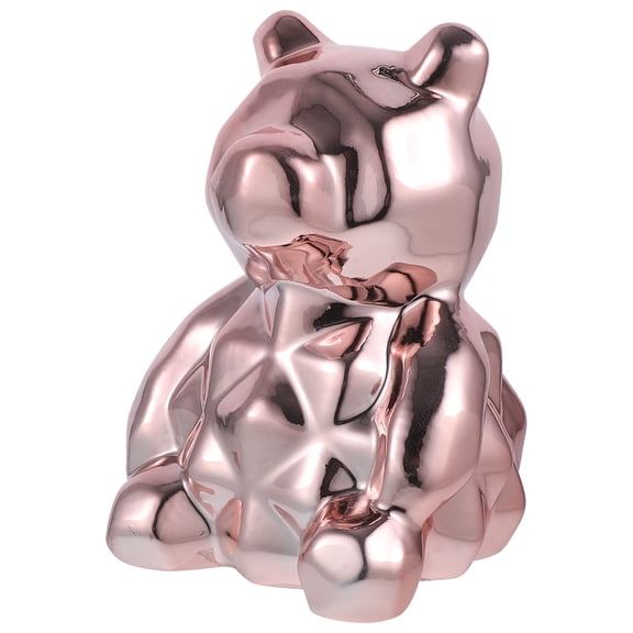 FRCOLOR Electroplate Bear Model Animal Shaped Art Crafts Ceramic Animal Decors Animal Figurine