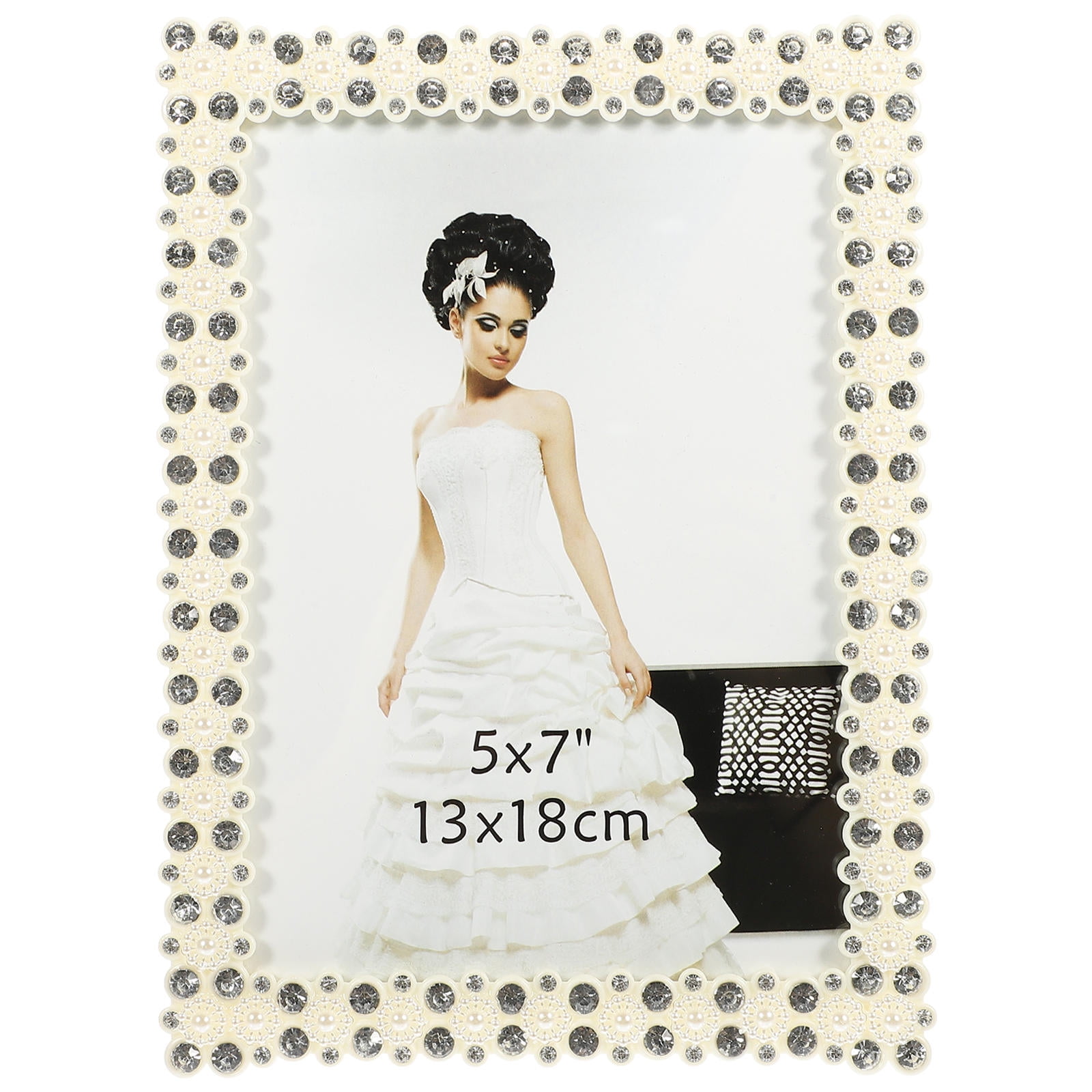FRCOLOR Elegant European Style Photo Frame with Rhinestones and Glass ...