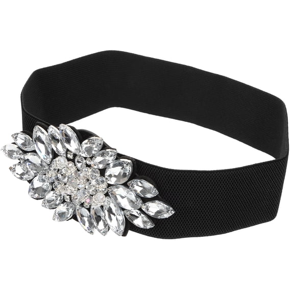 FRCOLOR Elegant Rhinestone Wedding Belt for Dress with Glass and Cloth Assorted Color