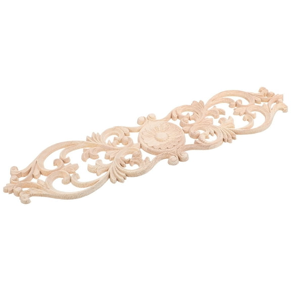 FRCOLOR Elegant Wood Appliques for Furniture with European Style Patterns Unpainted Solid Wood for Home Decor