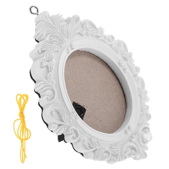 FRCOLOR Embossed Picture Frame Christmas Tree Hat Winter Photo Frames White