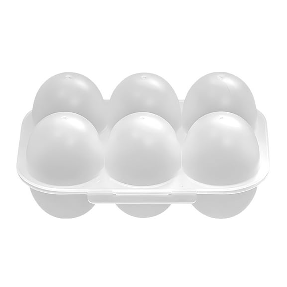 WRISTBIQUE White PP Egg Storage Container for Refrigerator Use Sturdy and Stackable Egg Holder Saves Space 12Egg Capacity