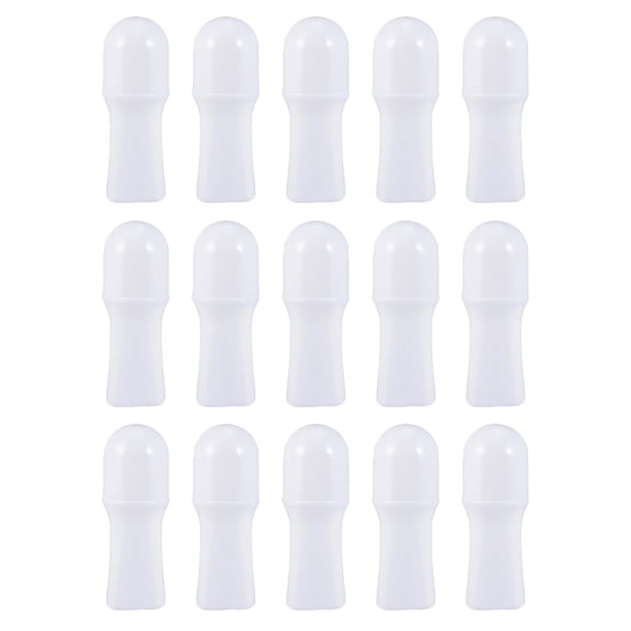 FRCOLOR Empty Refillable Roll On Bottles: 50ml Roller Bottle DIY Containers for Essential Oils Cosmetics Lotion 15pcs,2.76"X2.17"X1.06"
