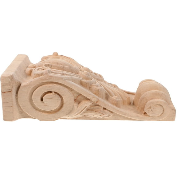FRCOLOR European Style Carved Wooden Corbel for Decorating with Smooth Surface and Sturdy Wood Construction 7.5 Inches