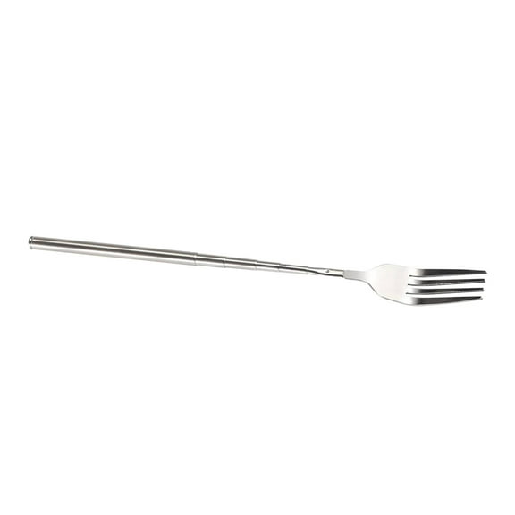 FRCOLOR Extendable Stainless Steel Fork Portable Kitchen Utensil Stainless Steel Utensil Camping Utensil Fork Portable Travel Flatware