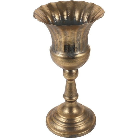 LABSERRON Wedding Table Centerpiece Metal Flower Vase Golden Iron 1Set for Home Decor