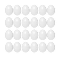 WRISTBIQUE Realistic Eggs Plastic Artificial Eggs White 60Pcs