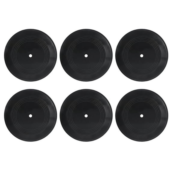 FRCOLOR Fake Records 6pcs Wall Sticking Vinyl Ornaments Decorative Records Interior Room Decorations,4.13"X4.13"X0.04"