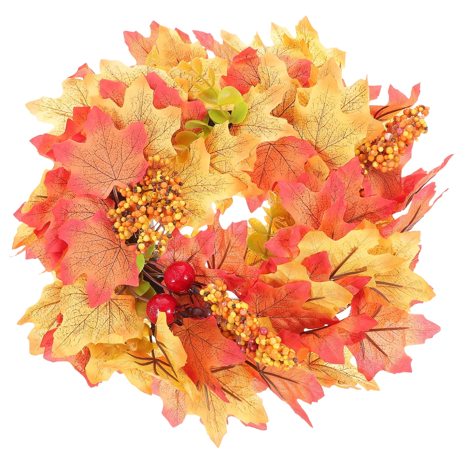 FRCOLOR Fall Themed Door Wreath Maple Leaf Themed Door Garlands Front