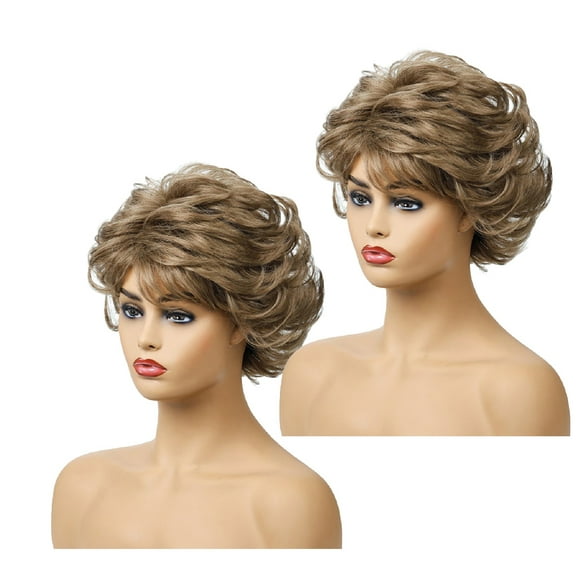 FRCOLOR  Fashion Woman Hair Cover Fahion Wig for Bang Women Miss Black