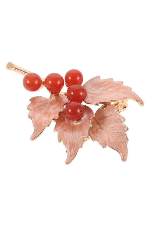 Rhinestone Maple Leaf Brooch Pin Fashion Accessory Women Birthdays 1Pack 2.8x1.9x0.6in
