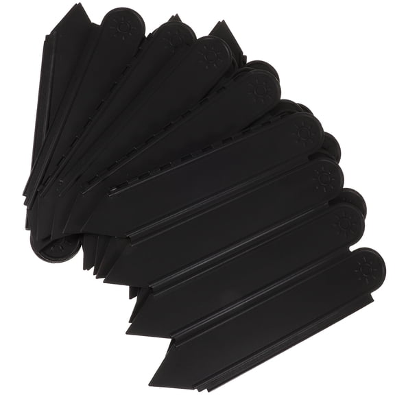 FRCOLOR  Fence Courtyard Picket Decorative Garden Edging Outdoor Black