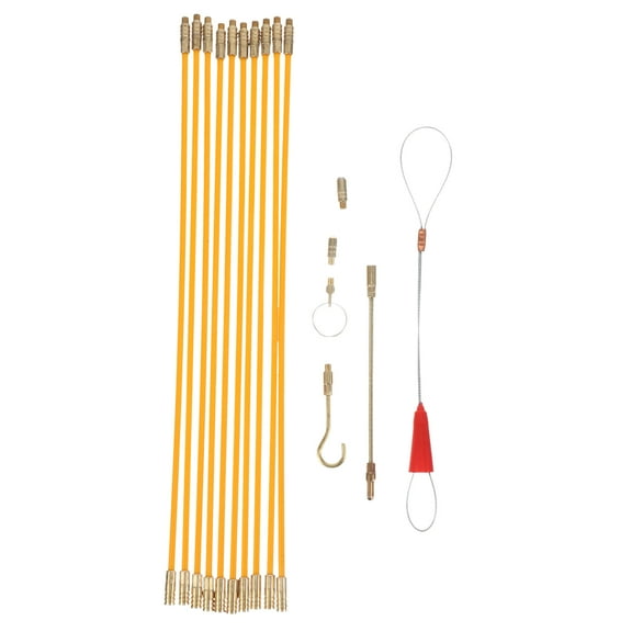 WASHWEPE Fiberglass Wire Pull Rods Puller Tool Fish Tape Yellow 1 Construction Projects