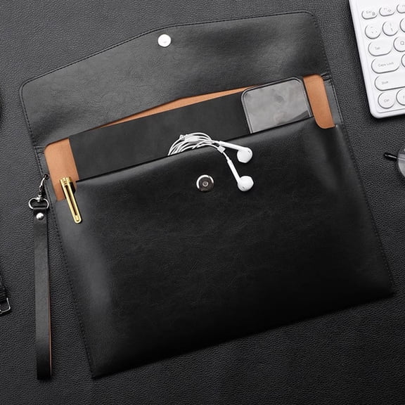 FRCOLOR File Holder Organizer Tote A4 Folders Money Envelopes Black
