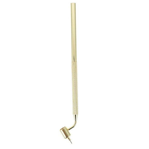 TAILTOSS 1Pc Aluminium Paint Applicator Pen Golden Fluid Writer for Smooth Line Drawing and Fabric Painting