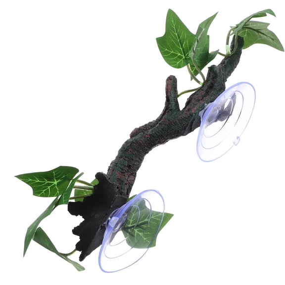 FRCOLOR 1Pc Rattan Root Ornament Aquarium Decor Resin Artificial Tree Root with Sucker Base for Stable Placement