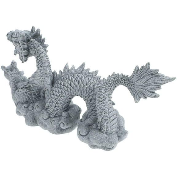 FRCOLOR Fish Tank Dragon Statue, Chinese Dragon Sandstone Statues Oriental Dragon Figurines Statue Ornament Aquarium Ornament For Fish Tank Garden Decor
