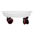 thumbnail image 1 of FRCOLOR Flowerpot Tray Pallet Pot Stand with Wheels Flower Potted Holder Rack Planter Trolley Casters Coaster White Size,9.84"X7.87"X5.51", 1 of 10