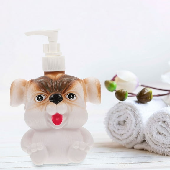 FRCOLOR  Foam Shape Puppy Lotion Bottle Dispenser Sun Cream Container Travel