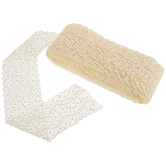 FRCOLOR Fob Pendant Fashion Keychain Headband Embroidered Lace 1320.00X7.50X0.10CM Beige