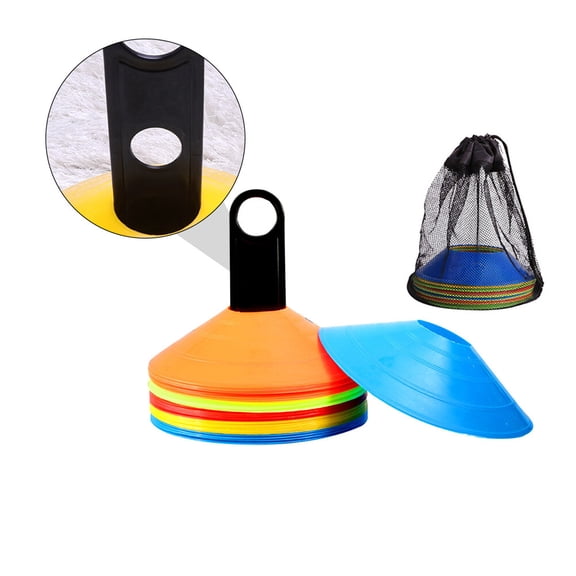 LABSERRON 1Set Soccer Training Discs with Assorted Colors Plastic Cones for Field Marking and Drill Exercises