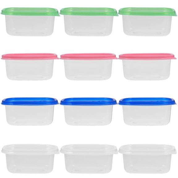 FRCOLOR Fruit Crisper Containers with Lids Keep Food Fresh Stackable Plastic Boxes for Storage Use 280ML