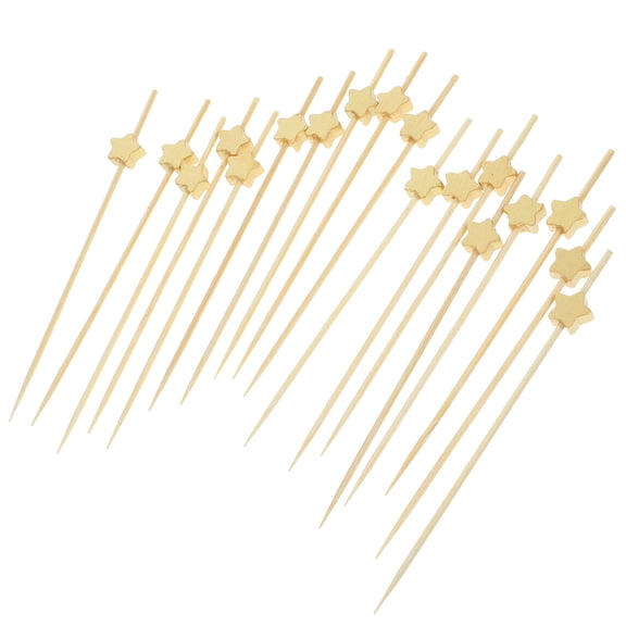 FRCOLOR Cocktail Picks with Star Design for Decorative Appetizers and Fruits 100pcs