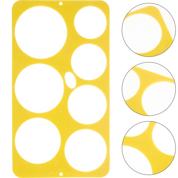 FRCOLOR Fruits Diameter Measuring Rulers Circle Stencil Measurer Red