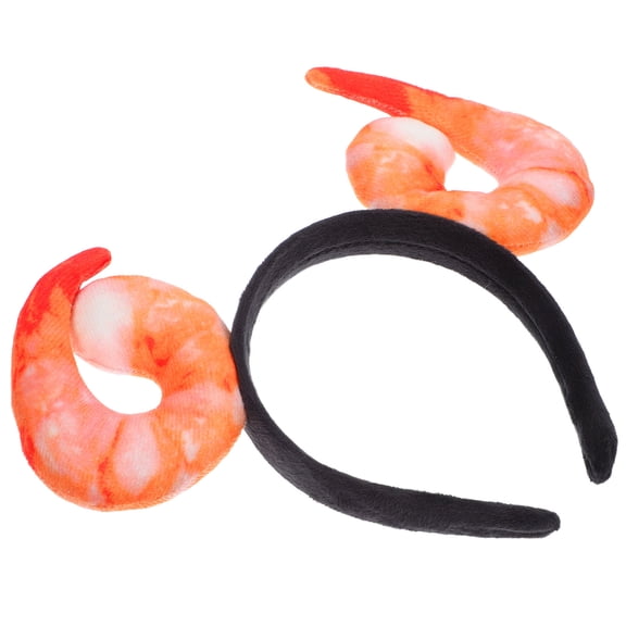 FRCOLOR Funny Shrimp Headpiece Realistic Shrimp Hairband Decorative Sea Animal Hair Hoop for Seafood Themed Costume Party Supplies