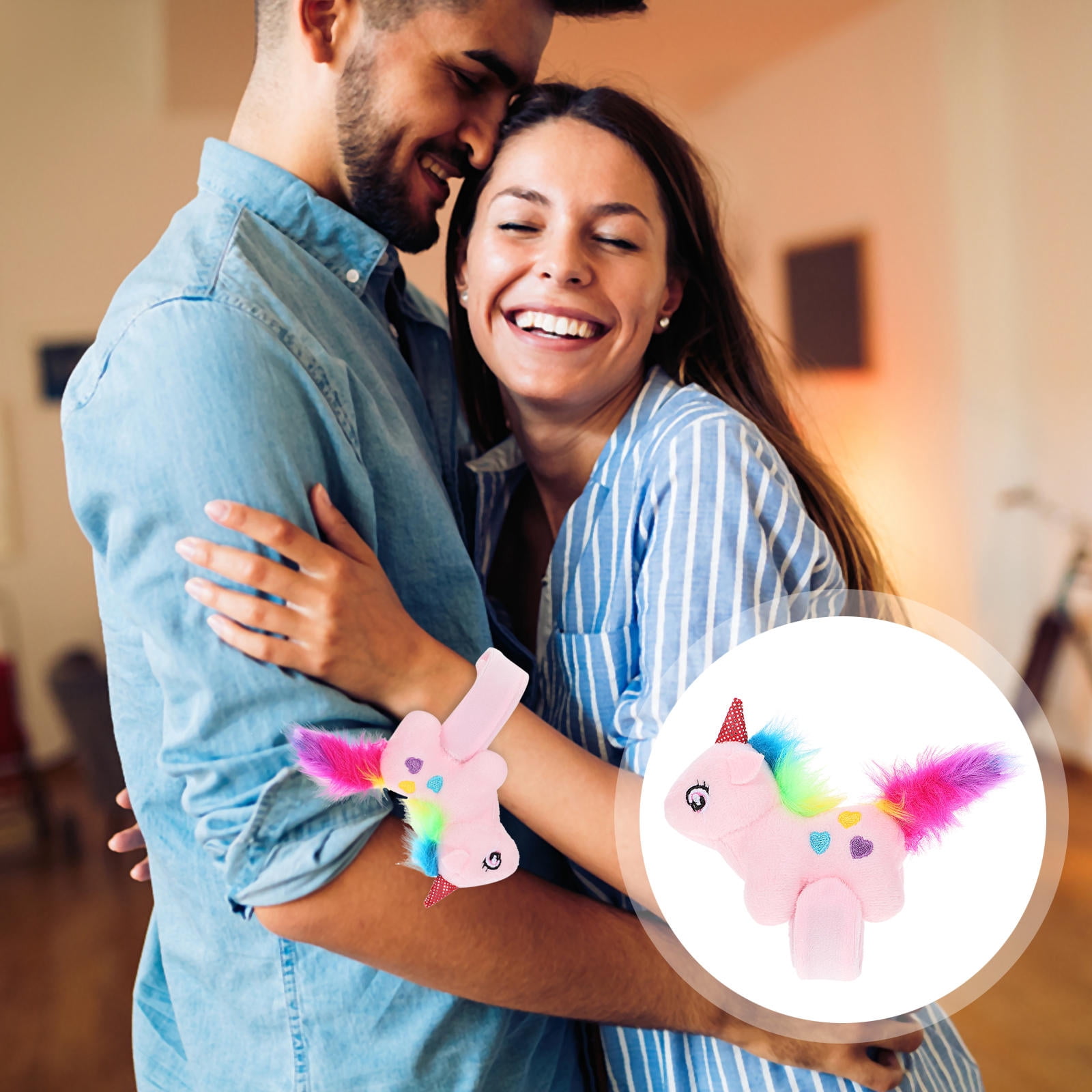 Stuffed Animal Wristband Toy Unicorn Slap Bracelet – Soft Plush