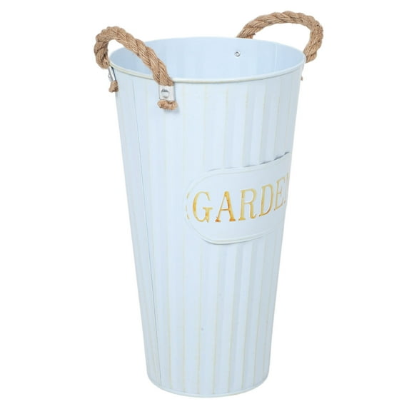 FRCOLOR Galvanized Flower Holder Decorative Metal Vase Rustic Metal Flower Vase Decorative Flower Bucket Flower Decorative Vase