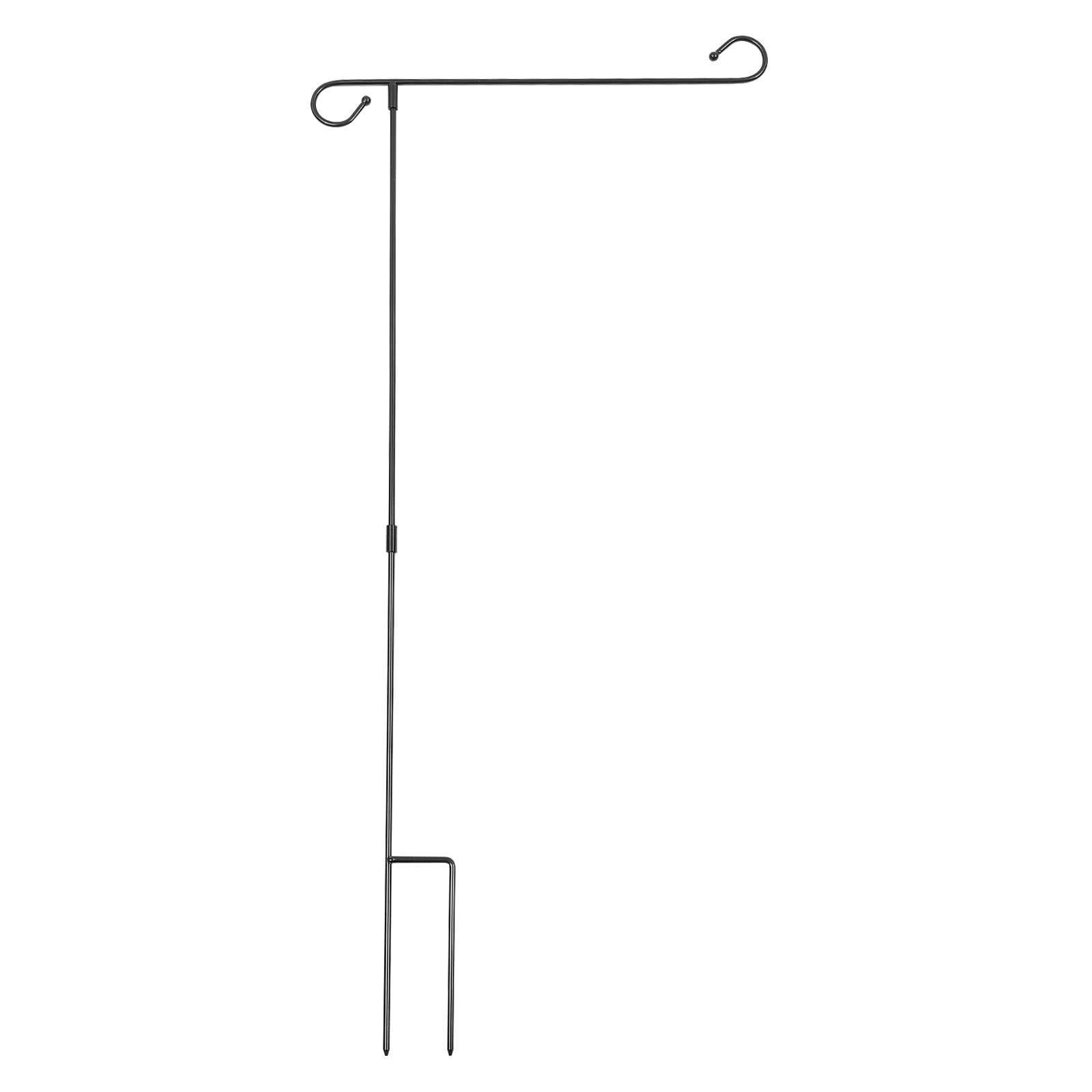 FRCOLOR Garden Iron Flag Pole Outdoor Yard Flags Stand Holder Banner