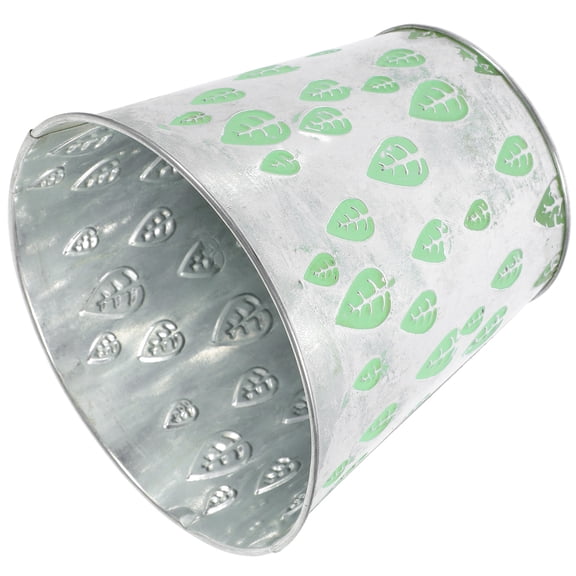 WASHWEPE Floral Arrangement Supplies Vintage Metal Flower Bucket Light Green Iron 1Pcs
