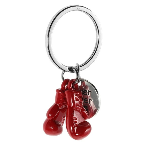 FRCOLOR Give Up Boxing Gloves Keychain For Sports Lovers Red Boxing Glove Pendant Symbolizing Courage And Strength For Boxers And Coaches