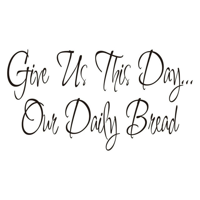 FRCOLOR Give us This Day Our Daily Bread Bible Scripture Christian Quote Wall Decal Vinyl