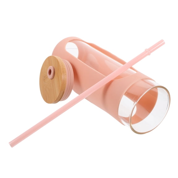 FRCOLOR  Glasses with Lids and Straws Coffee Drinking Cup Bottle Cups
