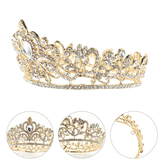 WASHWEPE Circular Crown Headdress Tiara Birthday Accessory 1Pack 4.5x4in