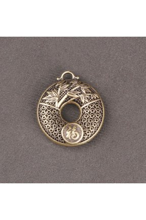 Golden Brass Charm for Decor Simple Design DIY Handicraft 2Pcs